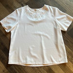 women's blouse with embroidered flowers